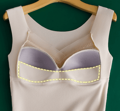 🎉New Year Sale⚡2-in-1 Built-in Bra Thermal Underwear