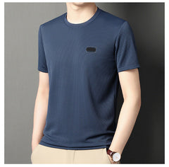 😎Men's Summer Breathable Ice Silk High Elasticity Casual Short Sleeve T-Shirt