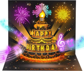 🔥Free Shipping🎉3D Pop Up Musical Birthday Card with Lights & Song🎵🎂