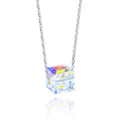 💥Hot Sale🩵Austrian Sugar Cube Crystal Bracelet Necklace Earrings For Women✨