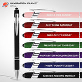 🔥NEW YEAR SALE 49% OFF🔥Funny Stress-Relief Daily Quotes Metal Ballpoint Pen Set 🎁