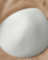 ⏰Last Day 50% OFF🍂Womens U-Neck Built-in Bra Long Sleeve Ribbed Top Shirts Elegant Skinny Fit Fabric