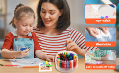🎨 Washable Jumbo Crayons for Kids - 12/24/36 Colors Non-Toxic, Safe, and Fun Art Supplies