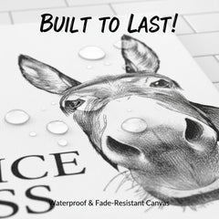 📢Limited-time 60% OFF🏡✨Funny Bathroom Wall Art - "Nice Ass" Donkey Print