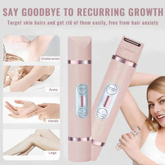 🎁Last Day Promotion 49% OFF🔥Akunbem🇬🇧 Rechargeable Women’s Trimmer ⚡ Dual Heads • IPX7 Waterproof • Painless Precision for Face, Bikini & Body 💧