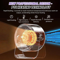 🎅LAST DAY SALE 50% OFF!!⚡❄️2026 Portable Instant-Heat Heater – Outdoor & Desktop Mini Radiator