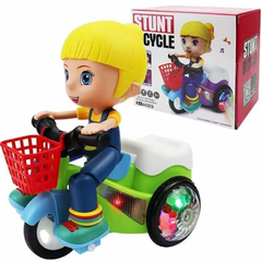 ⏰Last day 49% OFF🔥Stunt Tricycle for Kids: Music, Lights, 360° Rotation
