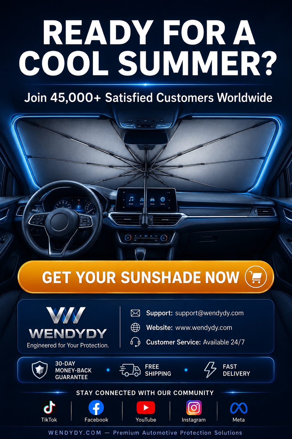 🎁Last Day Promotion 49% OFF🔥 2026 Upgraded Car Windshield Sun Shade Umbrella