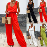 🏝️Summer Sale-50% Off💖Women's Sleeveless Wide Leg Jumpsuit