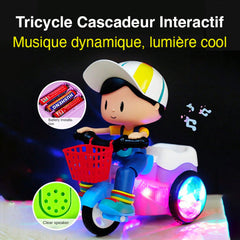 ⏰Last day 49% OFF🔥Stunt Tricycle for Kids: Music, Lights, 360° Rotation