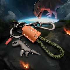 💞BUY 1 GET 1 FREE + 50% OFF! 🥳💞50K+ SOLD!💥🖌️🗝️Aluminum Alloy Dinosaur Charm Paired with a Hand-woven Bracelet-🦖Buy 1 Get 1 Free✨