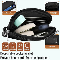 🔒 AH SecureCharge Crossbody | Anti-Snatch Lanyard + Mini Vault