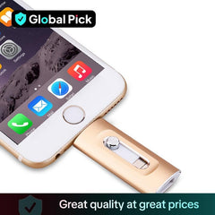 🎁LAST DAY SALE 49% OFF⚡3 in 1 Flash Drive, Portable High Speed USB 3.0 Memory Storage