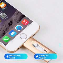 🎁LAST DAY SALE 49% OFF⚡3 in 1 Flash Drive, Portable High Speed USB 3.0 Memory Storage