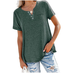 🔥Clearance Sale💖Fashion Solid Color Pocket Short Sleeve T-Shirt