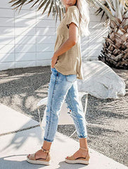 🔥Clearance Sale💖Fashion Solid Color Pocket Short Sleeve T-Shirt