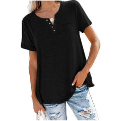 🔥Clearance Sale💖Fashion Solid Color Pocket Short Sleeve T-Shirt