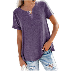 🔥Clearance Sale💖Fashion Solid Color Pocket Short Sleeve T-Shirt