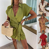 💥Last Day Special Sale 49% OFF ☀Women's Cotton Linen Sexy V Neck Romper