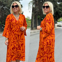 ❤️🔥Elegant Printed Dress for Plus-Size Women