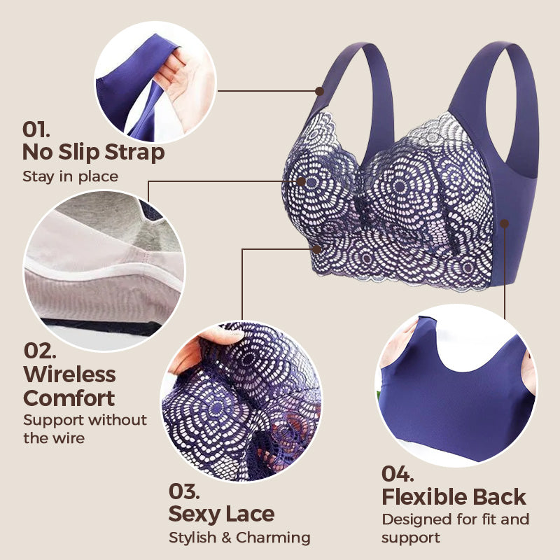 🤩LAST DAY SALE-49% OFF🔥Ultimate Lift & Support Lace Plus-Size Bra