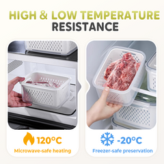 🔥Summer Hot Sale 49% OFF💝2 in 1 Draining Fresh-Keep Food Container