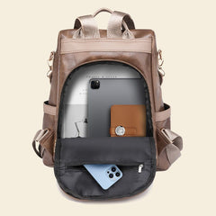 Nice Gift! Casual Soft Leather Shoulder Bag Backpack