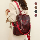 Nice Gift! Casual Soft Leather Shoulder Bag Backpack