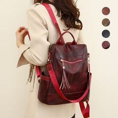 Nice Gift! Casual Soft Leather Shoulder Bag Backpack