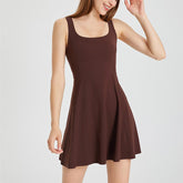 Women’s Casual Yoga Dress with Built-in Bra and Shorts