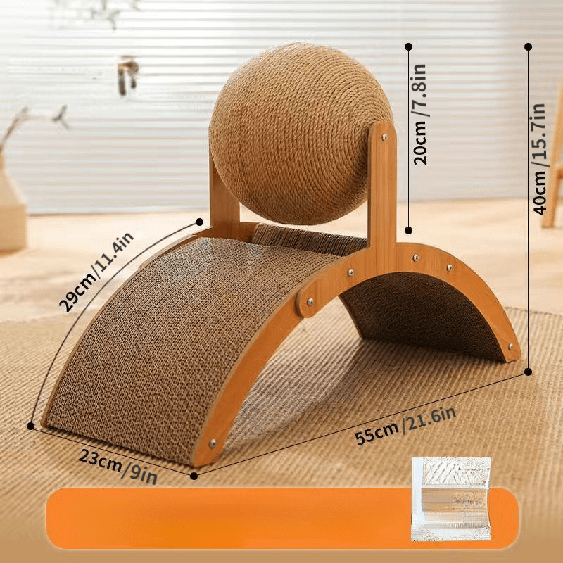 π± 50% OFF NOW! π Natural Sisal Cat Scratching Ball With Cardboard Pad β Satisfies Scratching, Durable Sisal & Protects Furniture π§Ά