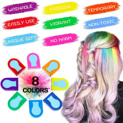 Disposable Hair Color Powders with 8 Colors