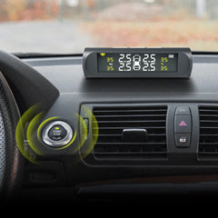 🔥HOT SALE 50% OFF✨Solar Real-Time Four-Wheel Display Tire Pressure Monitor