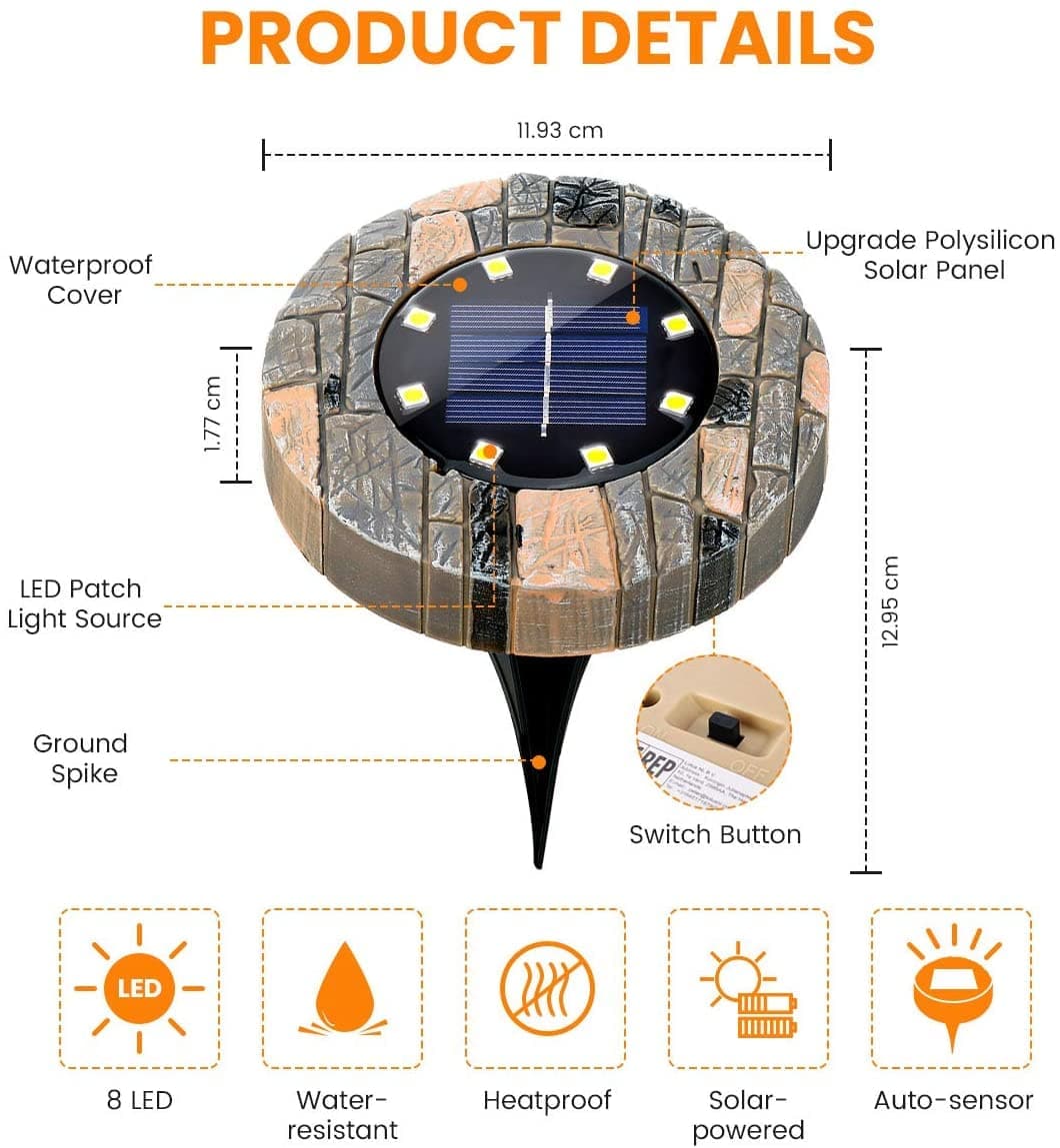 ⏰️Last Day For Free Shipping⌛️Solar In-Ground Lights – Model Rock