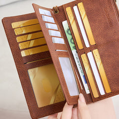 🔥Free Shipping🚚 Women's Retro Style RFID Blocking Tri-fold Wallet