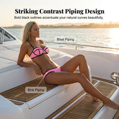 🏖️HOT SALE🏖️Ladies Sexy Color Block Bikini Set