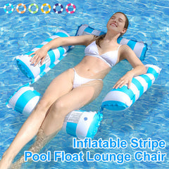 🌸LAST DAY SPECIAL PRICE!!🌸Inflatable Stripe Pool Float Lounge Chair