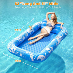 🌸LAST DAY SPECIAL PRICE!!🌸Inflatable Tanning Pool Lounger Float with Pillow