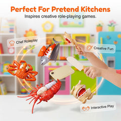 😍2026 NEW SALE-49% OFF😍Realistic Cuttable Play Food Set for Kids