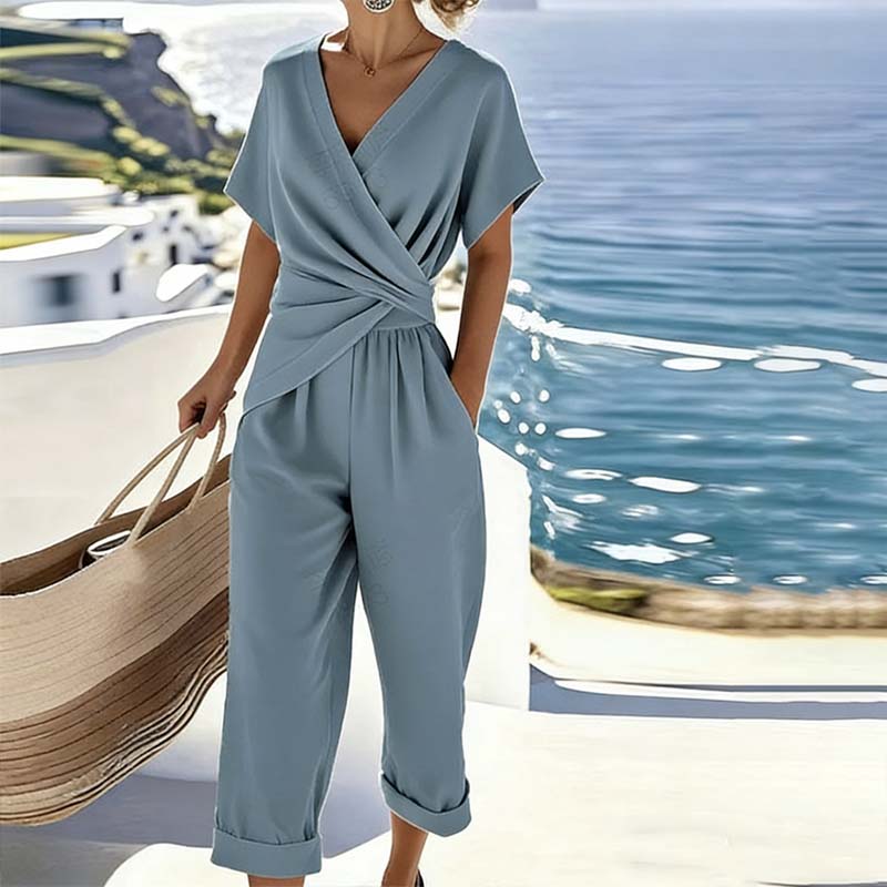 🌸LAST DAY SPECIAL PRICE!!🌸Elegant Solid Color Two-Piece Set