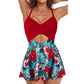⏳Last Day Special Sale 49% OFF🩱Women's Cutout One Piece Skirt Swimsuit V Neck Wrap Tie Back Swimdress