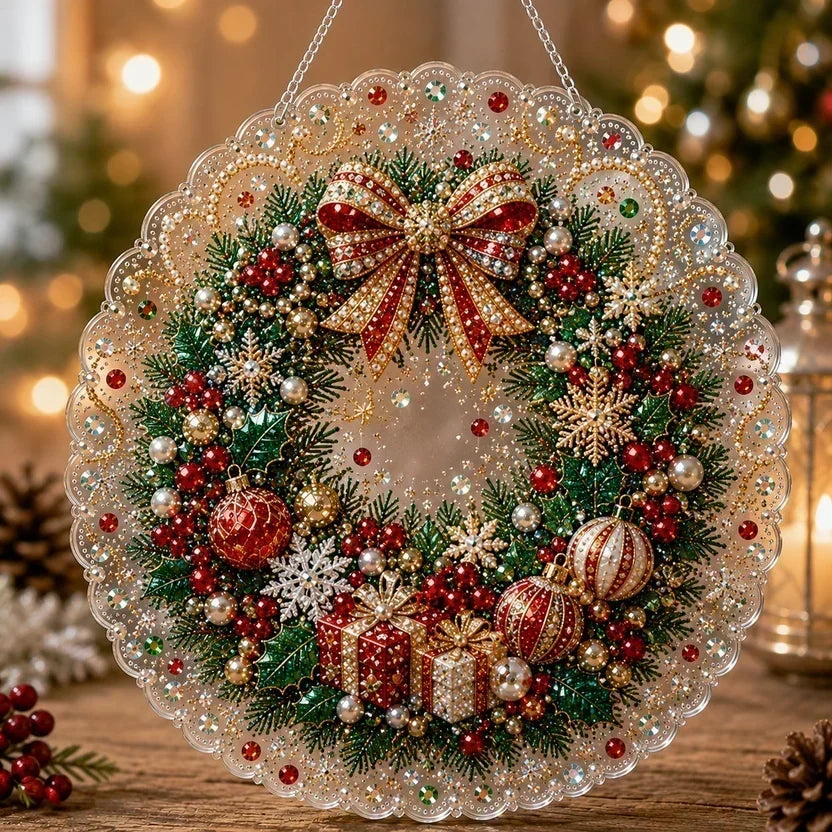 🎅Christmas Pre Hot Sale 49%OFF🎄Christmas Pearl Diamond Art Hanging Ornament Kit | Resistant Non-Fading Pearl Beads DIY Handmade Holiday Hanging Decor 🎅💎
