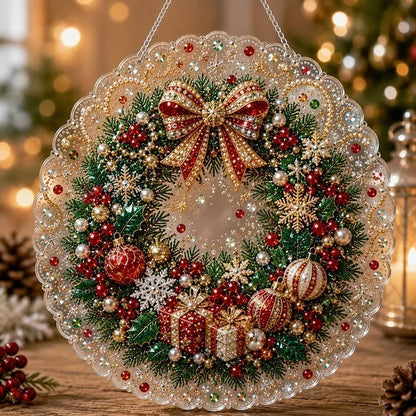 🎅Christmas Pre Hot Sale 49%OFF🎄Christmas Pearl Diamond Art Hanging Ornament Kit | Resistant Non-Fading Pearl Beads DIY Handmade Holiday Hanging Decor 🎅💎