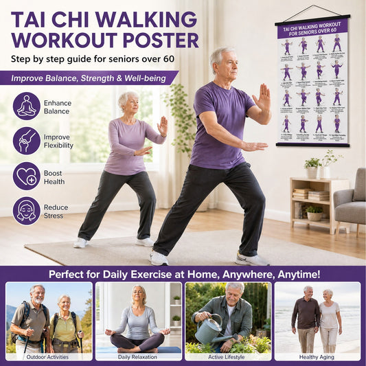 🧘‍LIMITED TIME 50% OFF! ⭐Tai Chi Workout Poster for Seniors