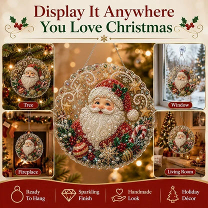 🎅Christmas Pre Hot Sale 49%OFF🎄Christmas Pearl Diamond Art Hanging Ornament Kit | Resistant Non-Fading Pearl Beads DIY Handmade Holiday Hanging Decor 🎅💎