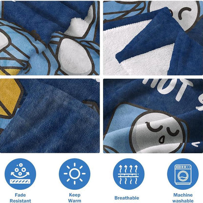 💥 Last Day! Special Sale – Only £9.99 👚“Dad’s Not Sleeping… Just Resting His Eyes” Blanket 🛋️💤  Ultra-Soft, UK-Made Flannel – The Perfect Gift from Kids ❤️