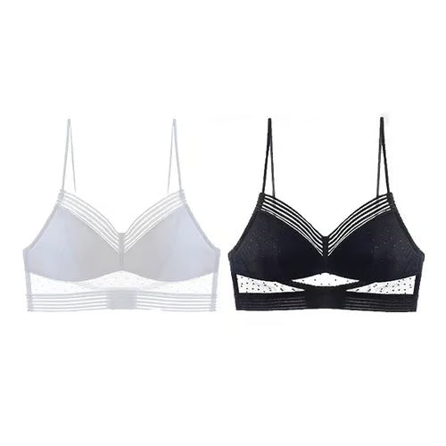 ⇝Low Back Wireless Lifting Lace Bra