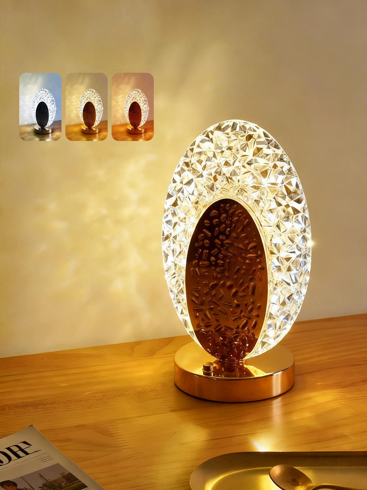 💥Last Day Special Sale 49% OFF👚50K+ SOLD! 🎁✨Rechargeable Luxury Crystal LED Night Light Lamp