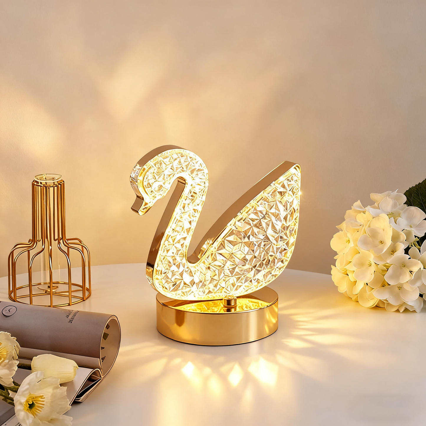 💥Last Day Special Sale 49% OFF👚50K+ SOLD! 🎁✨Rechargeable Luxury Crystal LED Night Light Lamp