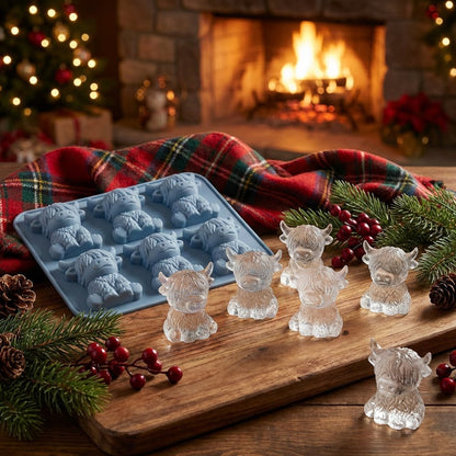 💥Last Day Special Sale 49% OFF🐮 Mini Highland Cow Ice Cube Mold – Cute 3D Ice for Drinks, Parties & Gifts